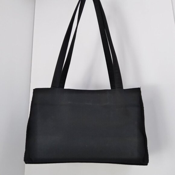 Vintage Holiday Embroidered Snow Couple Under Beaded Palm Tree Shoulder Bag - Picture 2 of 9